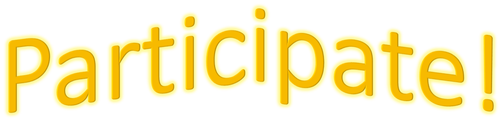 The word Participate! as a graphic