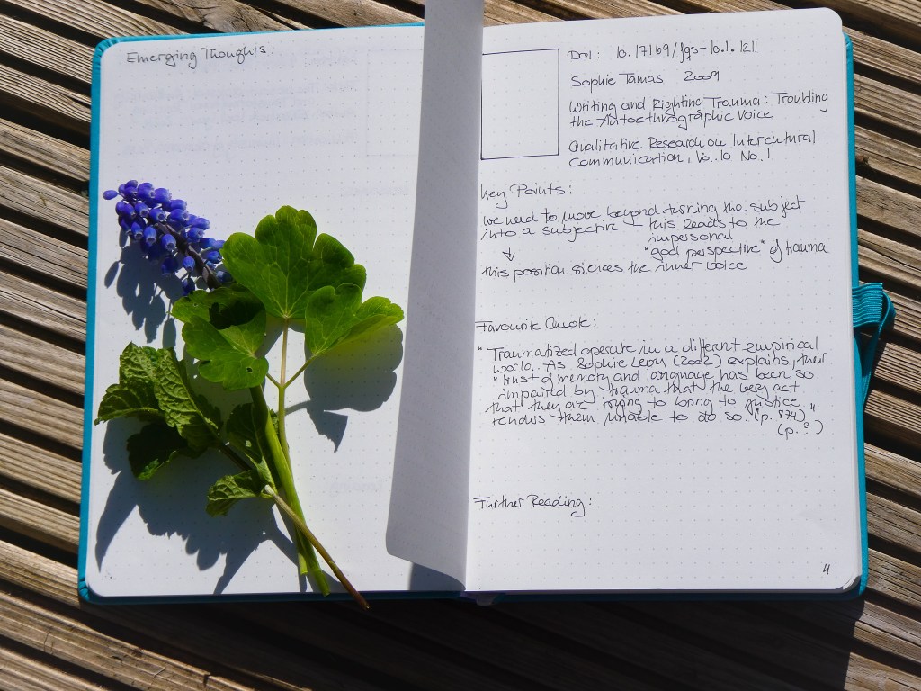 detail page from one of the book entries showing citation details favourite quote and notes