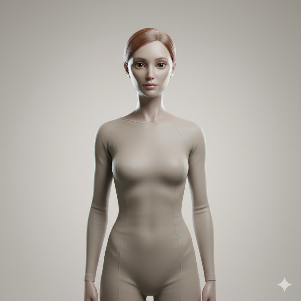 This is what Prism looks like according to Gemini a woman standard body size relatively attractive but not overly so and everything looks a bit too beige 